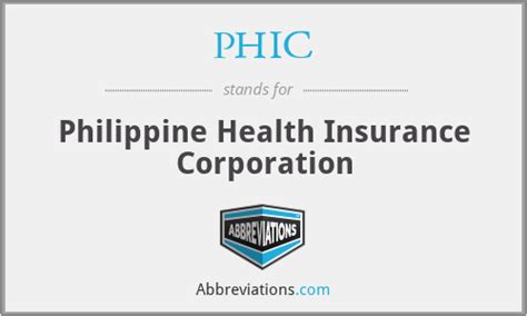 phic meaning|Philippine Health Insurance Corporation .